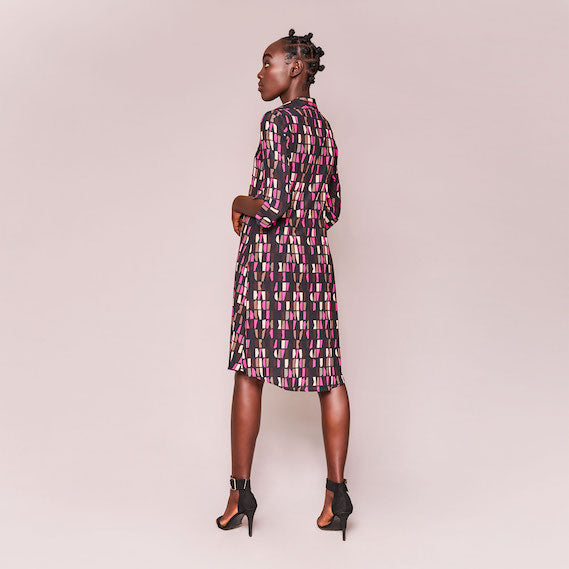 Knee Length Harriet Dress In Black Diversity