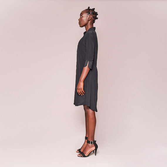 Knee Length Harriet Dress In Black