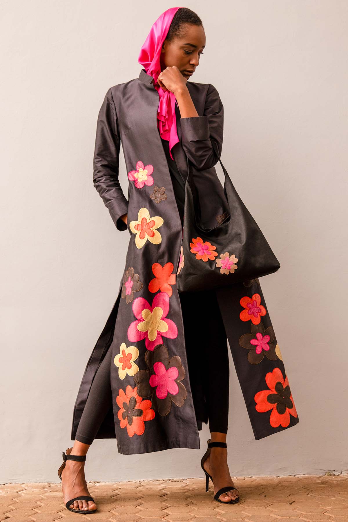 Nehru Coat In Black Silk